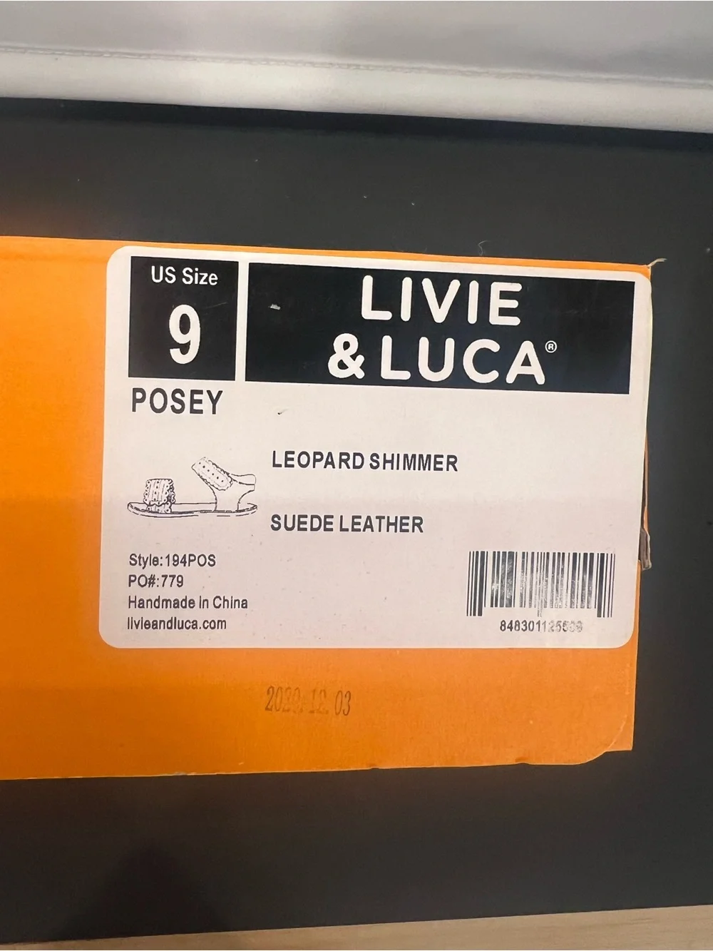 Livie & Luca Posey Leather Sandals  Leopard Shimmer size 9 toddler new
